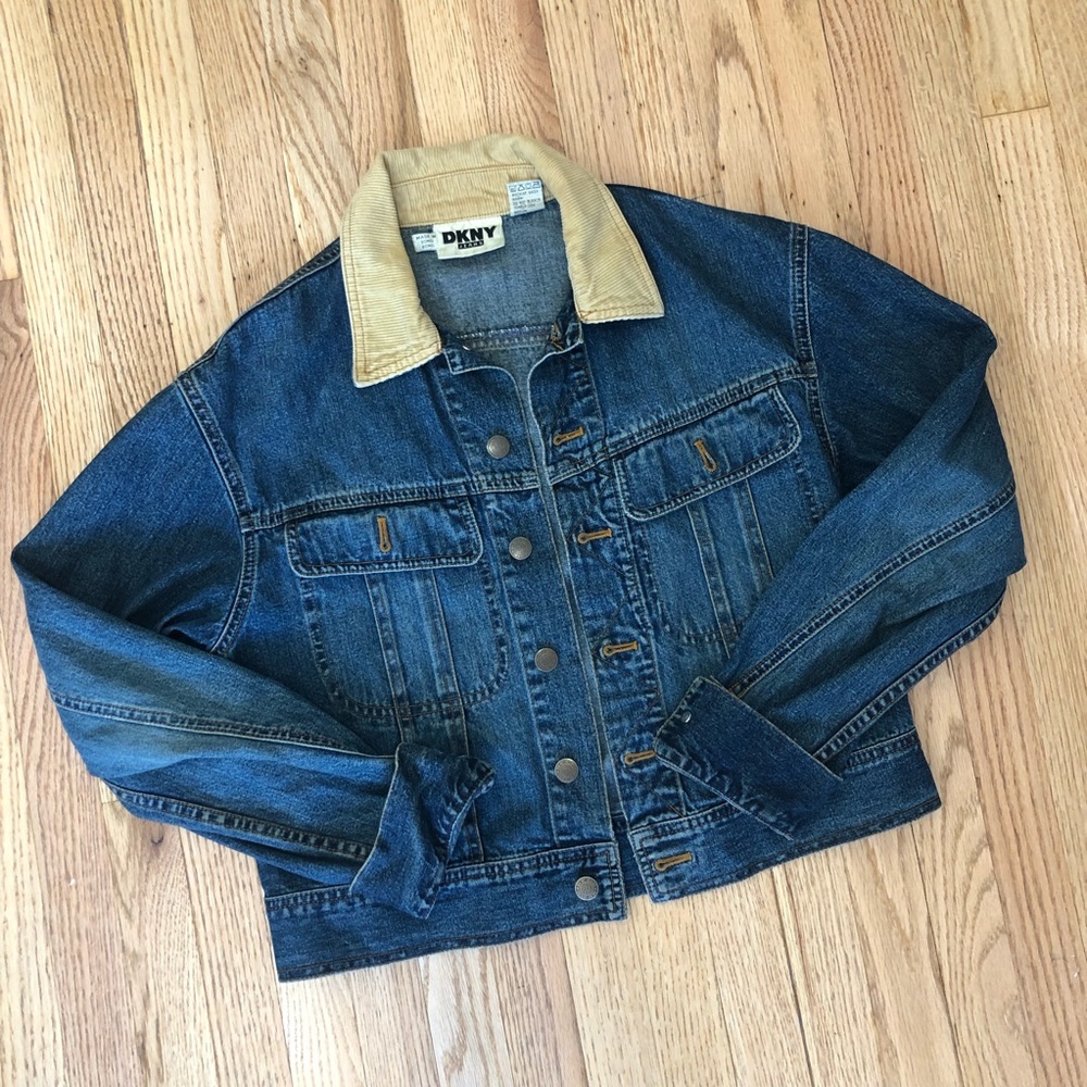 Vtg 90’s DKNY denim jean jacket size M Medium
